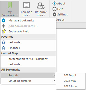 Bookmarks in MindManager