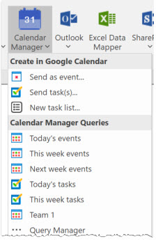 Calendar Manager - integrate MindManager with Google Calendar